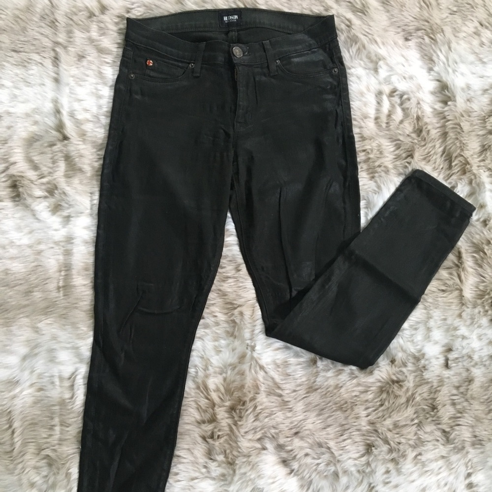 Hudson Forest Green Leatherette Jean